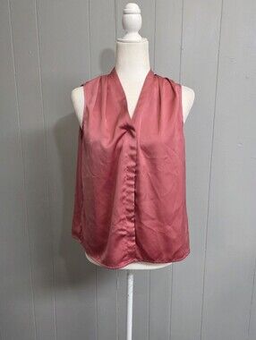 Shein Sleeveless Rose V Neck Blouse Size M